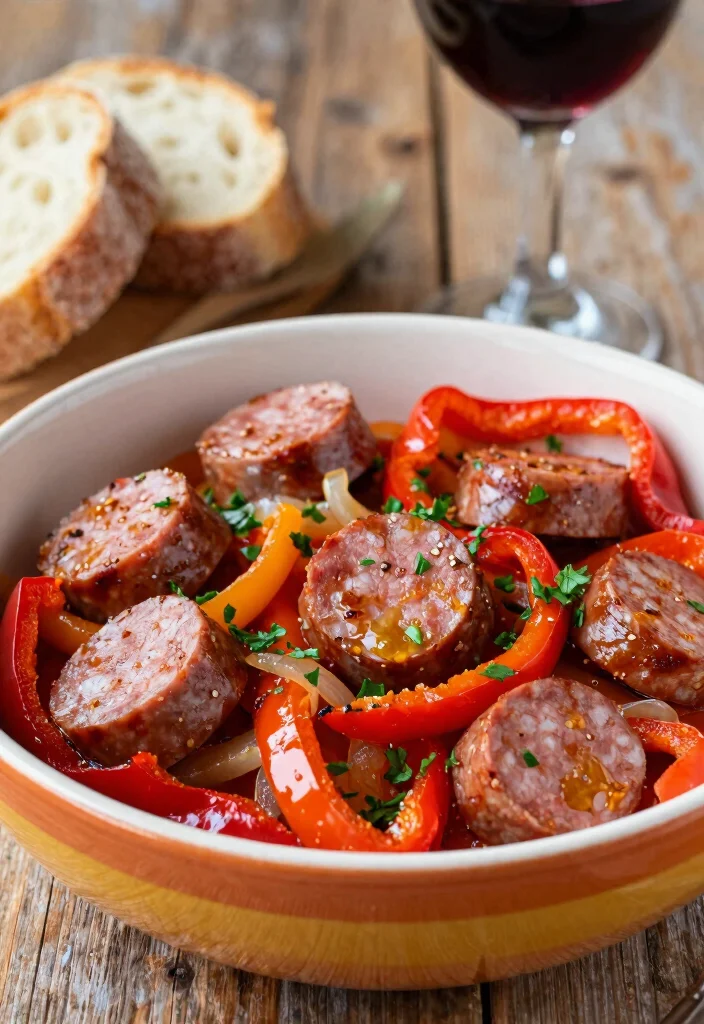 20 Easy Italian Main Course Recipes for Dinner - 5. Italian Sausage and Peppers 1