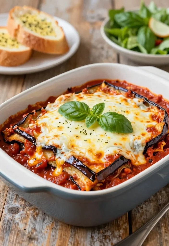 20 Easy Italian Main Course Recipes for Dinner - 9. Baked Eggplant Parmesan 1