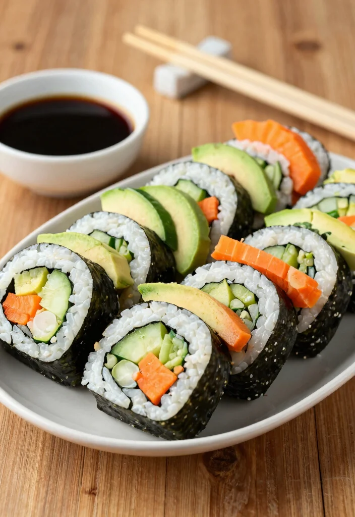 20 Easy Japanese Dinner Recipes for Busy Weeknights - 4. Veggie Sushi Rolls 1