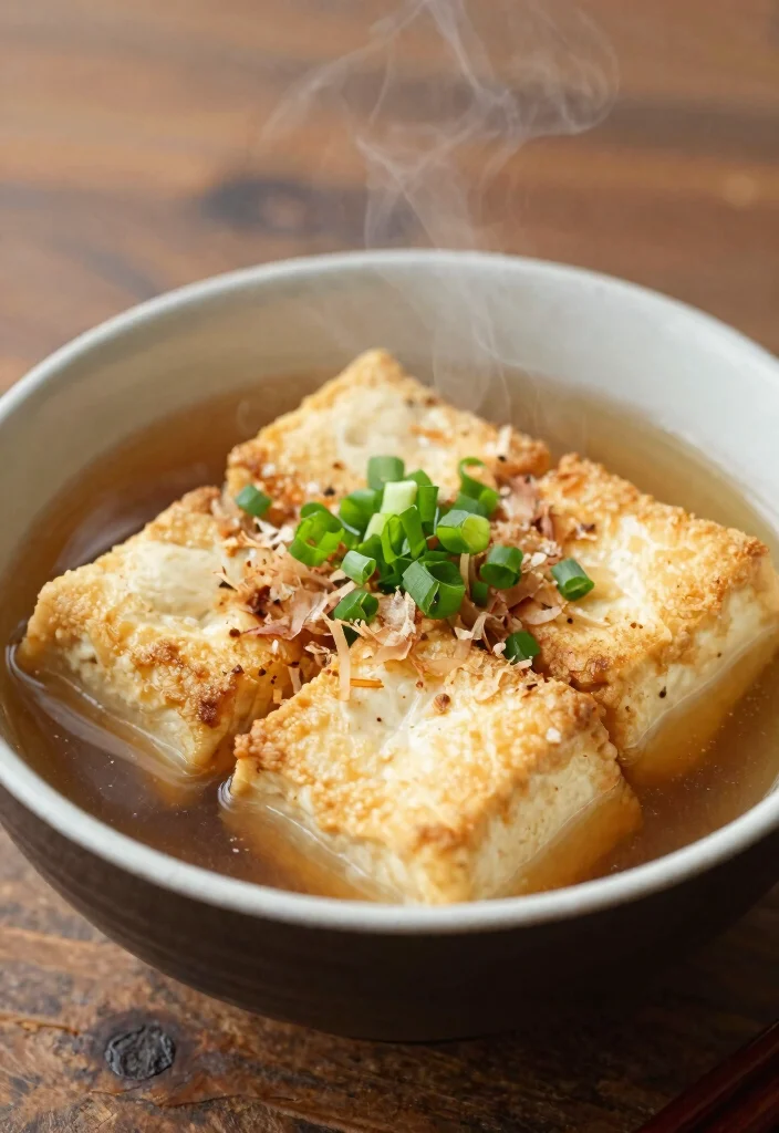 20 Easy Japanese Food Recipes for Beginners at Home - 18. Agedashi Tofu (Fried Tofu in Broth) 1