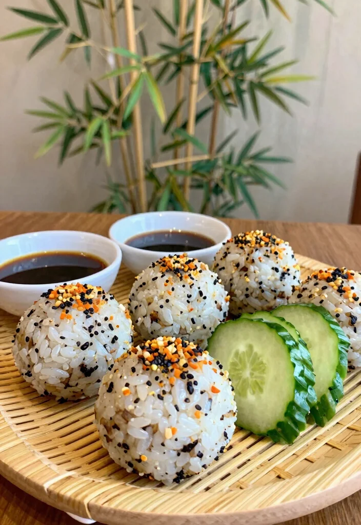 20 Easy Japanese Snacks Recipes (Homemade Favorites) - 10. Savory Rice Balls with Furikake 1