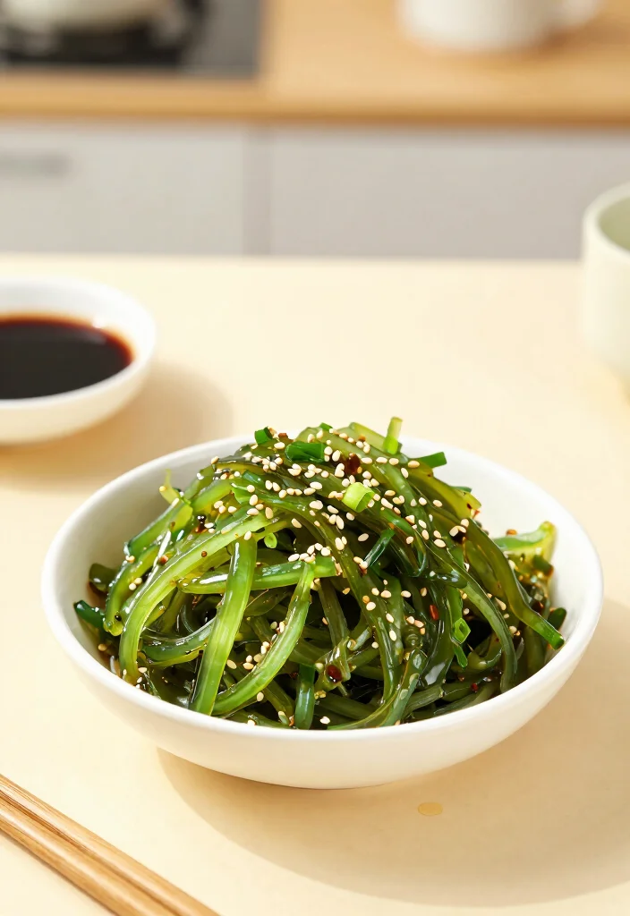 20 Easy Japanese Snacks Recipes (Homemade Favorites) - 18. Sesame Seaweed Salad 1
