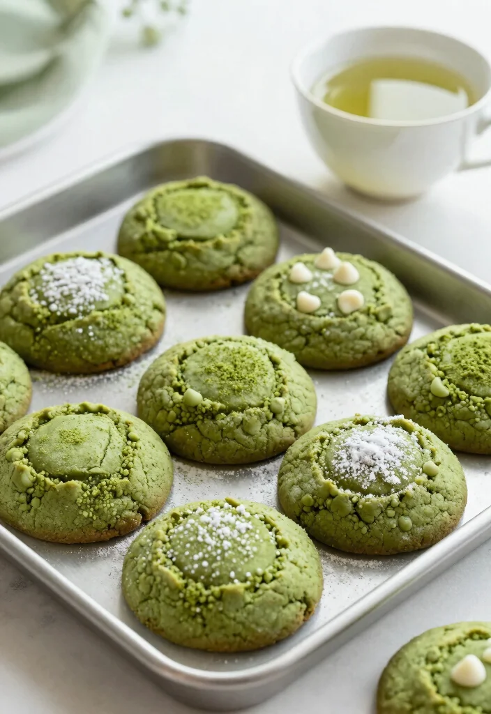 20 Easy Japanese Snacks Recipes (Homemade Favorites) - 6. Matcha Green Tea Cookies 1
