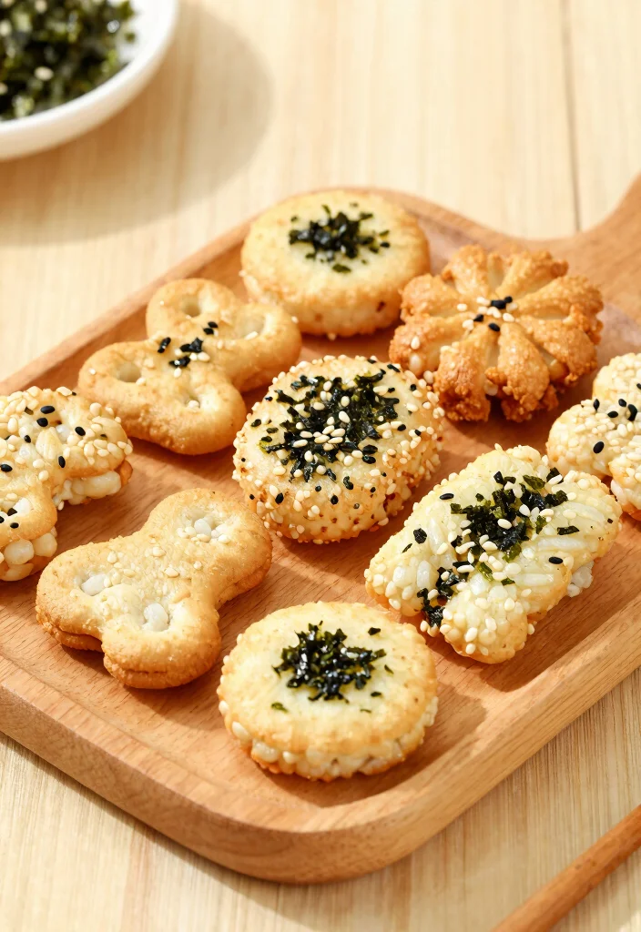 20 Easy Japanese Snacks Recipes (Homemade Favorites) - 7. Japanese Rice Crackers (Senbei) 1