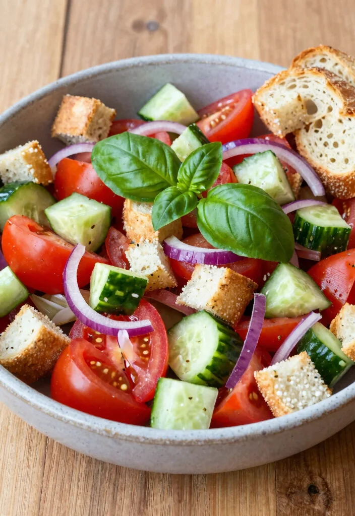 20 Fancy Italian Dinner Recipes (Impress Your Guests) - 18. Panzanella Salad 1