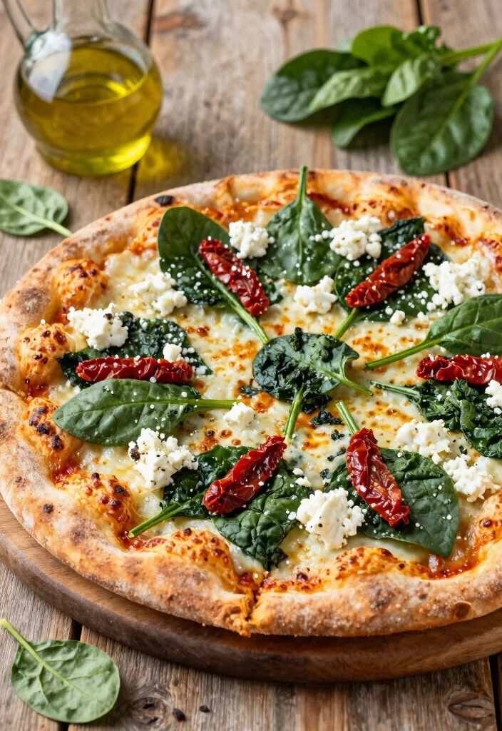 20 French Bread Pizza Recipes for Quick and Easy Meals - 10. Spinach & Feta French Bread Pizza 1