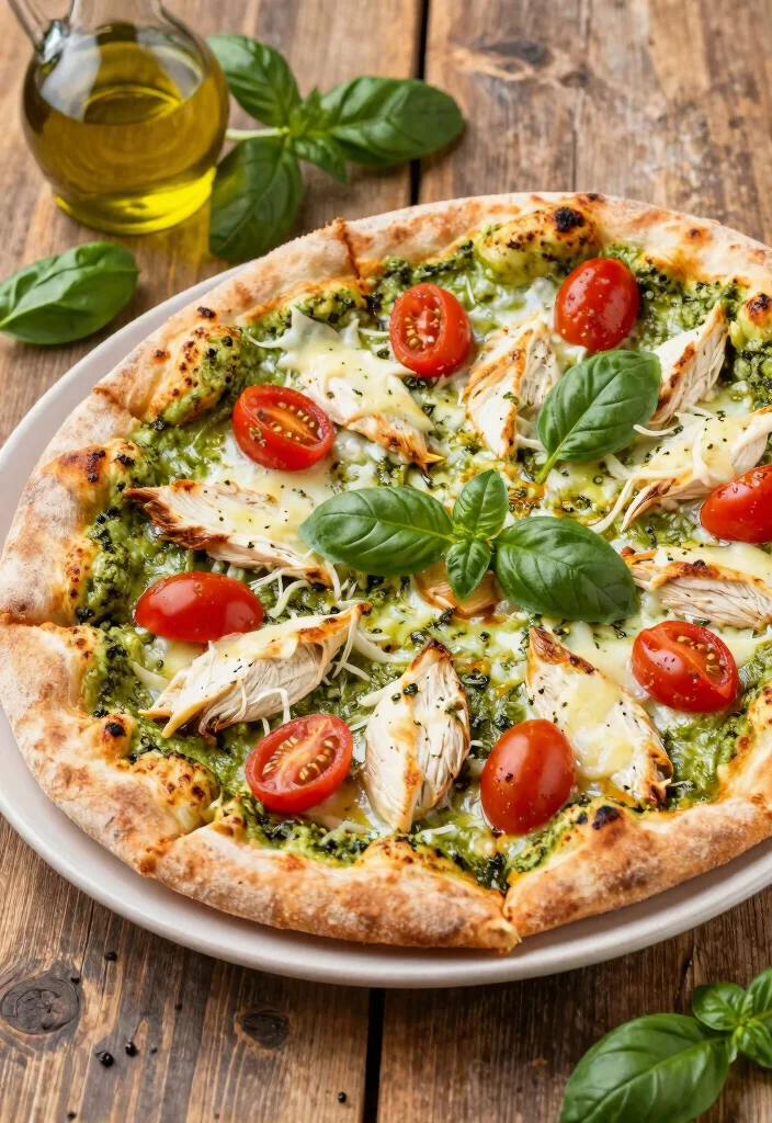 20 French Bread Pizza Recipes for Quick and Easy Meals - 8. Pesto Chicken French Bread Pizza 1