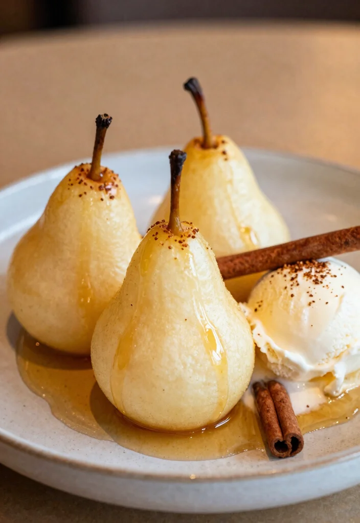 20 French Food Party Ideas and Recipes to Impress Your Guests - 14. Poached Pears in Syrup 1
