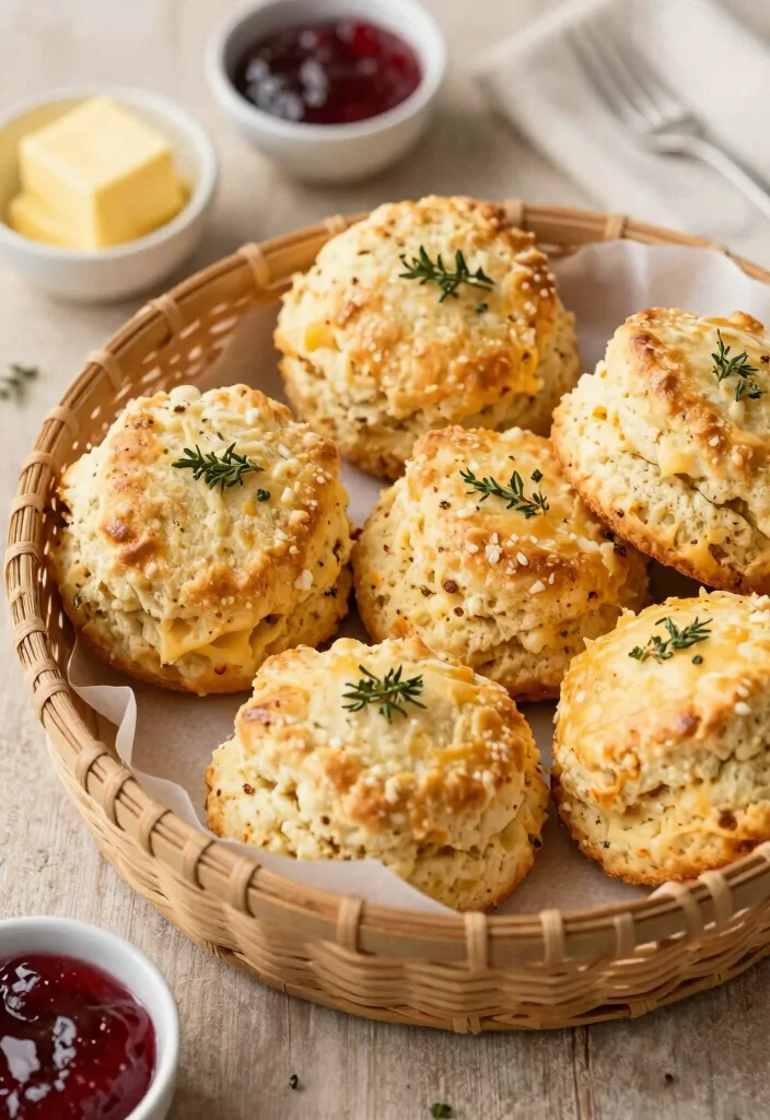 20 French Food Party Ideas and Recipes to Impress Your Guests - 19. Savory Cheese Scones 1