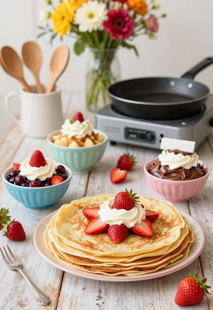 20 French Food Party Ideas and Recipes to Impress Your Guests - 3. Sweet Crêpe Station 1