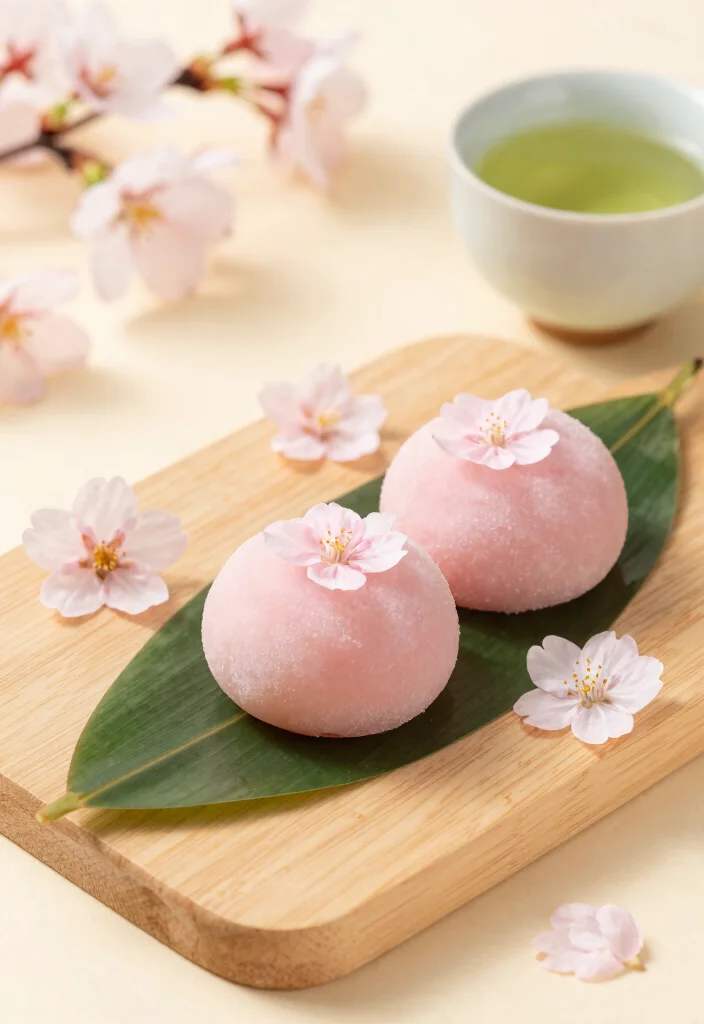20 Irresistible Japanese Sweets Recipes to Try (Gluten-Free Delights) - 8. Sakura Mochi 1