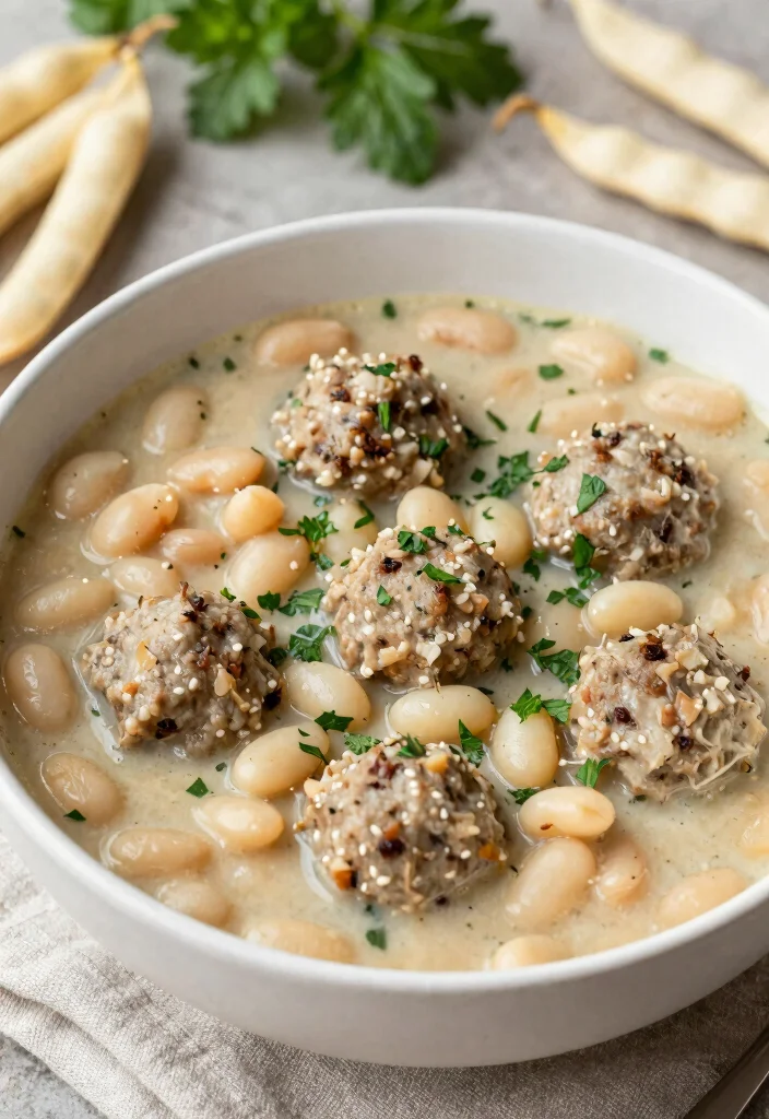 20 Italian Meatball Soup Recipes: Comfort Food at Its Best - 19. White Bean and Meatball Soup 1