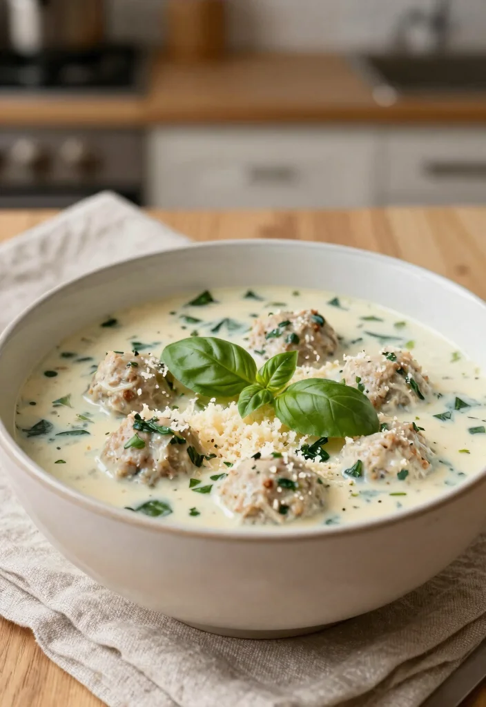 20 Italian Meatball Soup Recipes: Comfort Food at Its Best - 4. Creamy Italian Meatball Soup 1