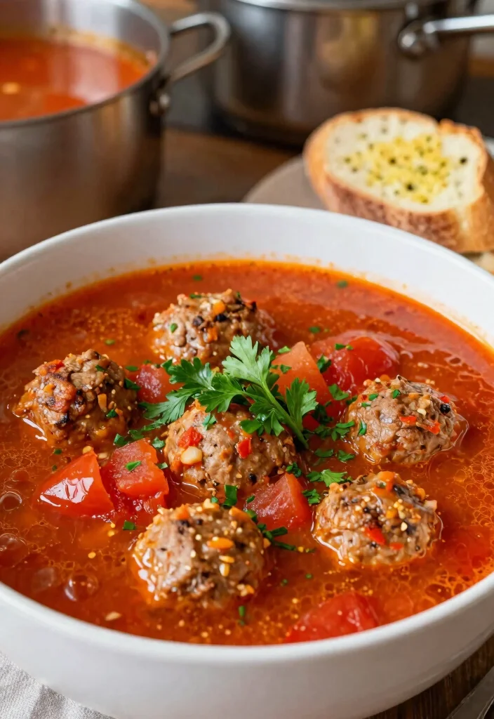 20 Italian Meatball Soup Recipes: Comfort Food at Its Best - 6. Spicy Italian Meatball Soup 1