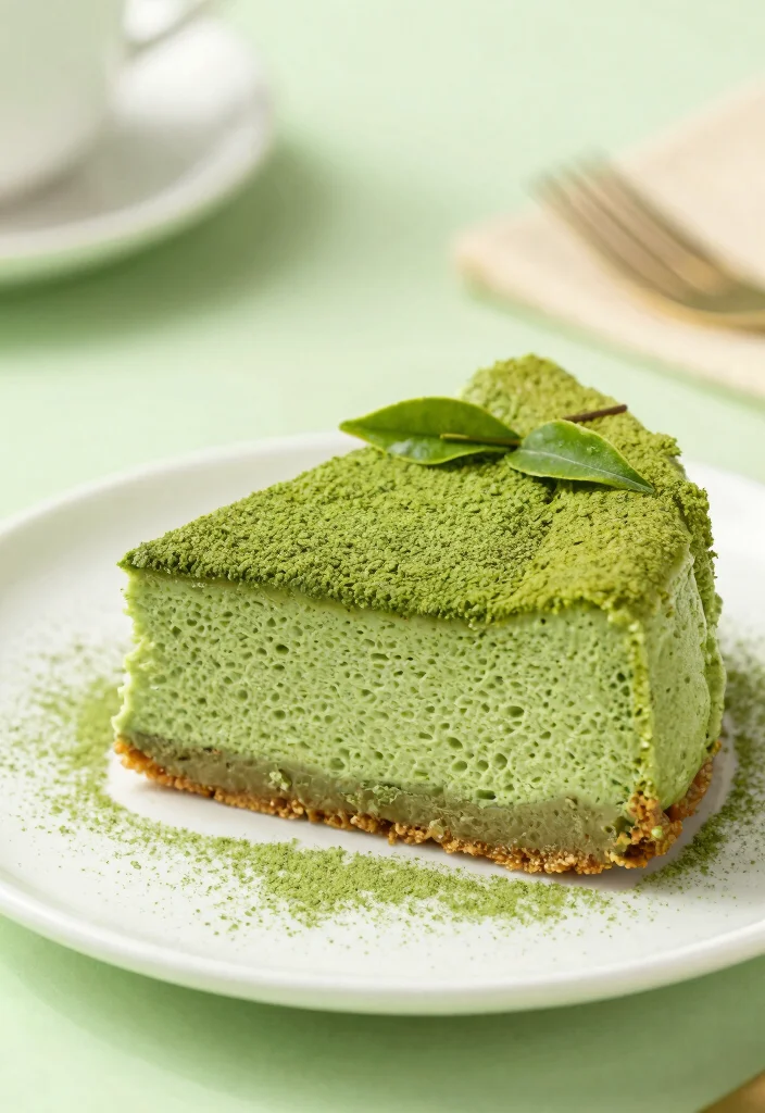 20 Japanese Cheesecake Recipes (From Classic to Easy) - 3. Matcha Japanese Cheesecake 1