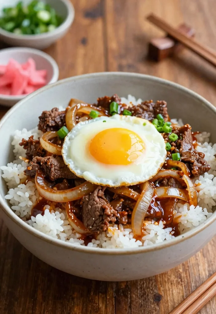 20 Japanese Dinner Recipe Ideas (Easy Home Cooking) - 5. Gyudon (Beef Rice Bowl) 1