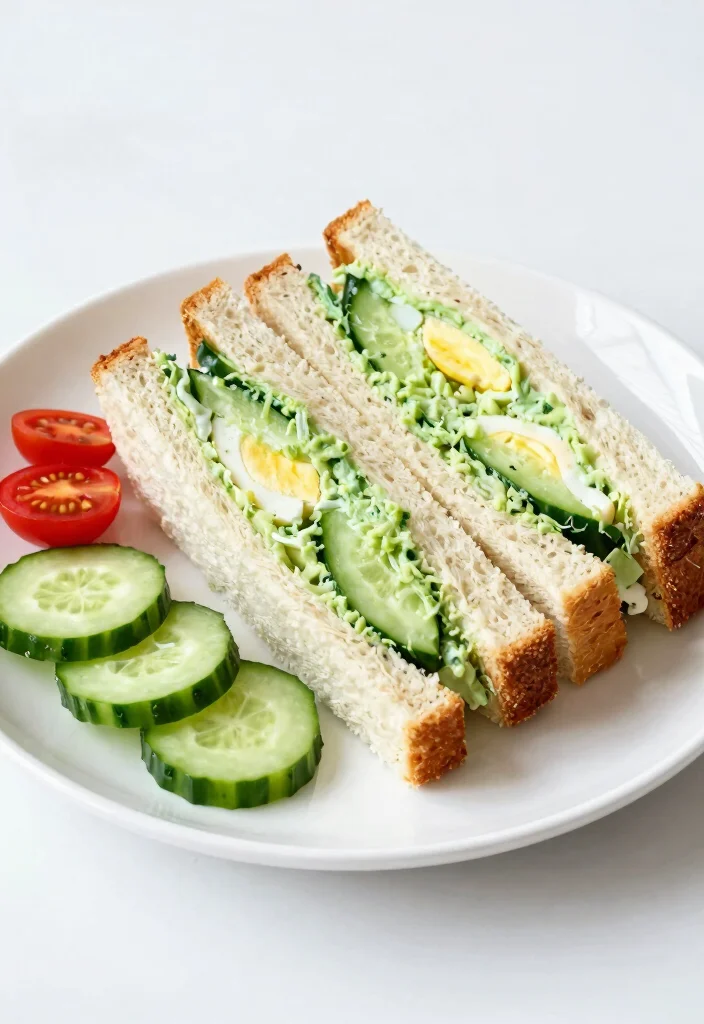 20 Japanese Egg Salad Sandwich Recipes (Konbini Style) - 12. Egg Salad Sandwich with Cucumber 1