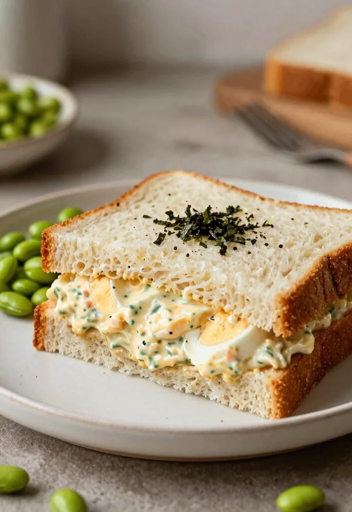 20 Japanese Egg Salad Sandwich Recipes (Konbini Style) - 13. Miso Egg Salad Sandwich 1
