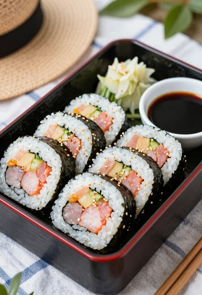 20 Japanese Food Bento Lunch Box Ideas (Cute & Practical) - 20. Delicious Spam Musubi 1