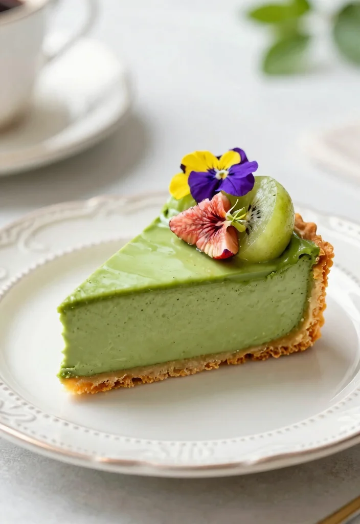 20 Japanese Matcha Dessert Recipes (Green Tea Sweets) - 18. Matcha Tart 1