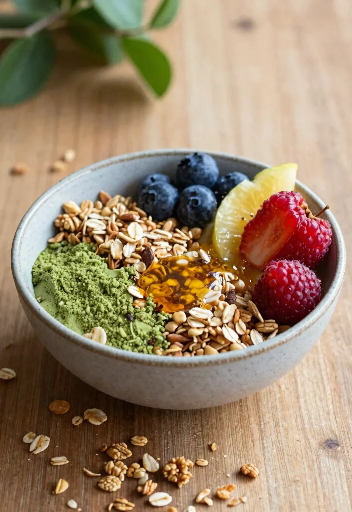 20 Japanese Matcha Dessert Recipes (Green Tea Sweets) - 19. Matcha Granola 1