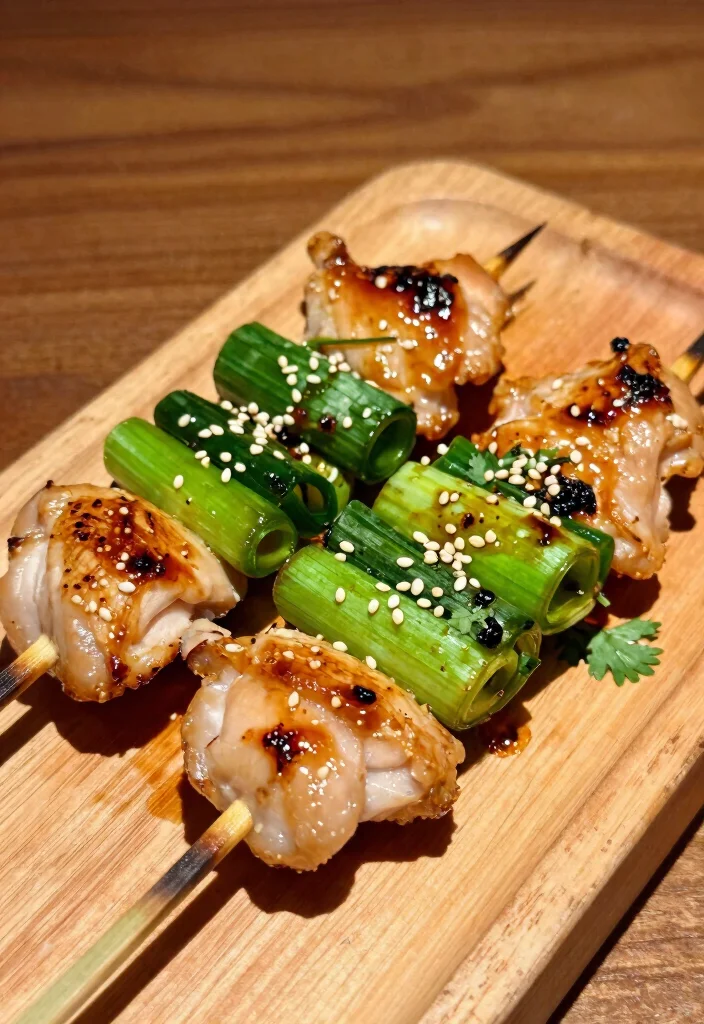 20 Japanese Party Food Ideas and Recipes for Sharing - 11. Negima (Grilled Chicken and Green Onion Skewers) 1
