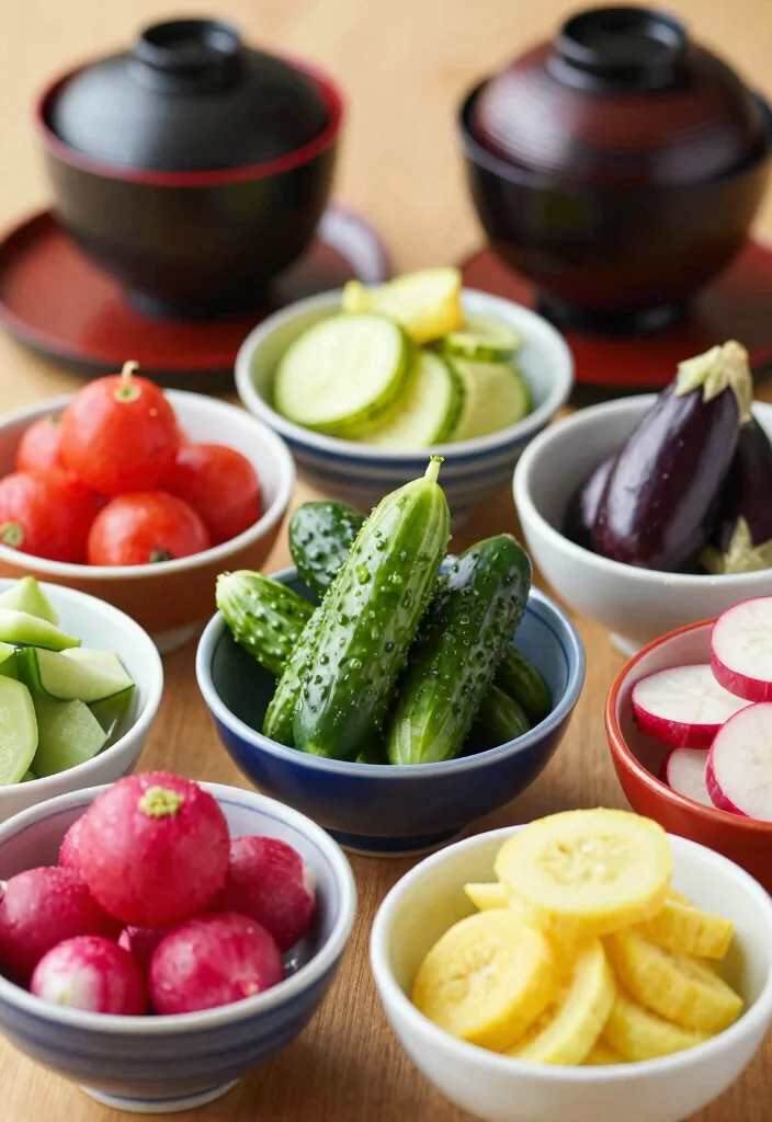 20 Japanese Party Food Ideas and Recipes for Sharing - 17. Japanese Pickles (Tsukemono) 1