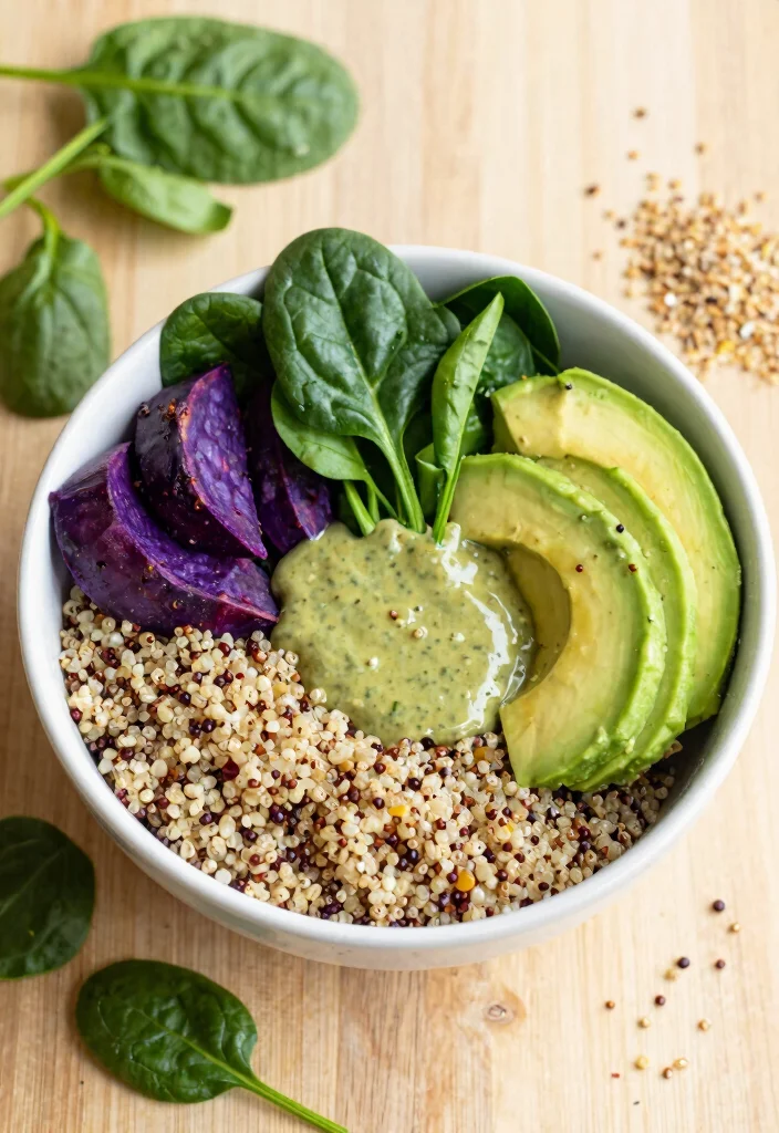 20 Japanese Purple Sweet Potato Recipes (Sweet and Savory) - 11. Purple Sweet Potato Buddha Bowl 1