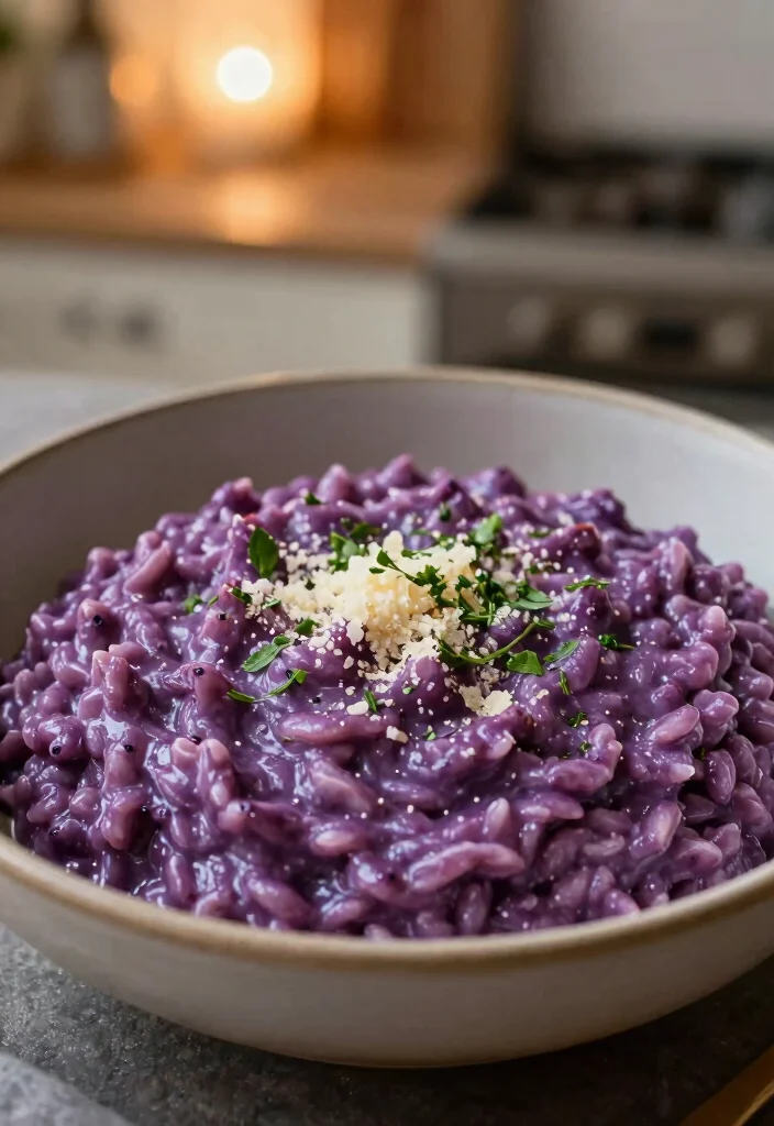 20 Japanese Purple Sweet Potato Recipes (Sweet and Savory) - 19. Purple Sweet Potato Risotto 1