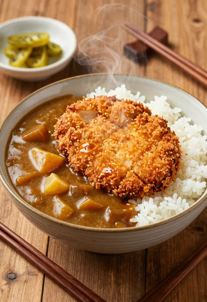 20 Japanese Rice Meals (Donburi, Curry, and More) - 3. Curry Rice with Katsu 1
