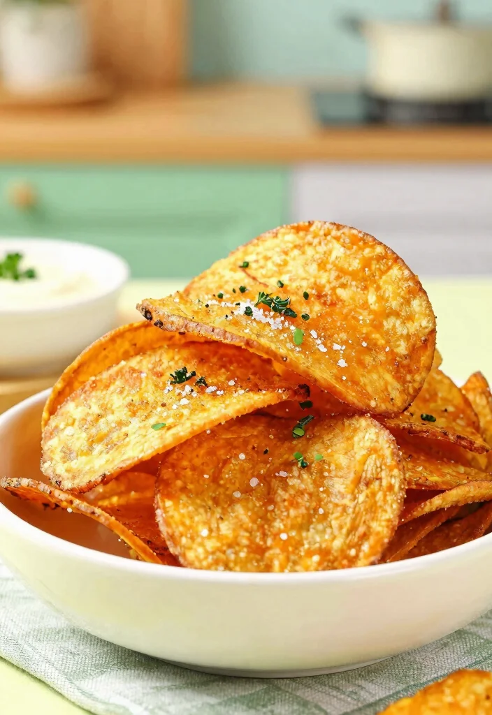 20 Japanese Sweet Potato Air Fryer Recipes (Crispy and Easy) - 2. Sweet Potato Chips 1