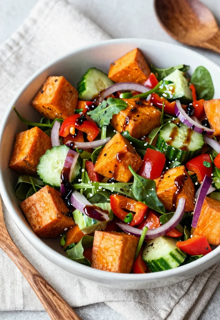 20 Japanese Sweet Potato Air Fryer Recipes (Crispy and Easy) - 5. Sweet Potato Salad 1