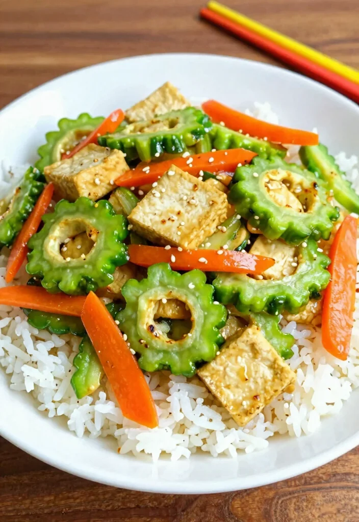 20 Must-Try Japanese Street Food Recipes to Make at Home - 20. Goya Champuru (Bitter Melon Stir-Fry) 1