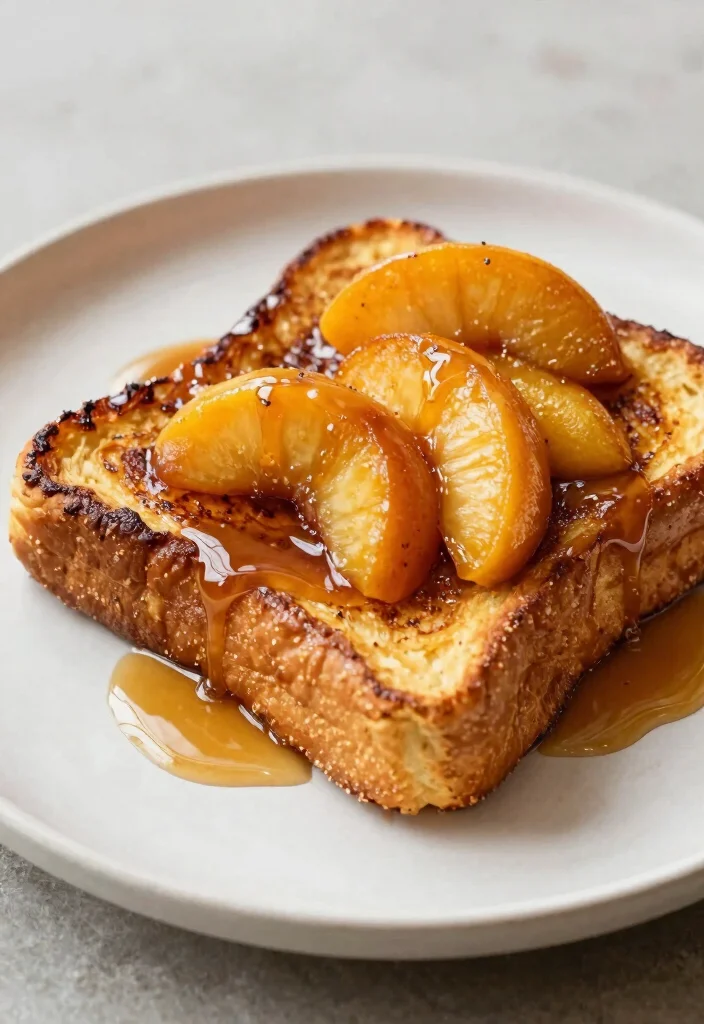 20 Protein French Toast Recipes for Healthy Mornings - 17. Caramelized Peach Protein French Toast 1