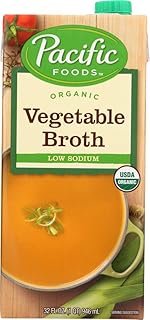 Pacific Foods Organic Low Sodium Vegetable Broth, 32 oz (Pack of 3)
