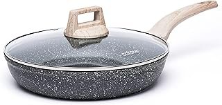 CAROTE Non Stick Frying Pan Skillet, Nonstick Granite Fry Pan with Glass...