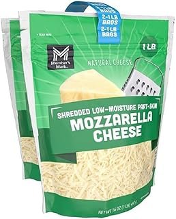 Member Mark Part-Skim Shredded Mozzarella Cheese, 1 lb (2 Pack) | Two 16...