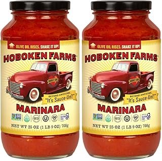 Hoboken Farms Marinara Sauce – No Sugar Added, Low Sodium, Non-GMO, Pres...