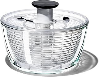 OXO Good Grips Glass Salad Spinner - Large 6.22-Qt Lettuce & Fruit Washe...
