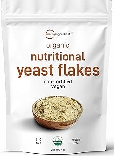Organic Non-Fortified Nutritional Yeast Flakes, 2 Pounds | Rich in Vegan...