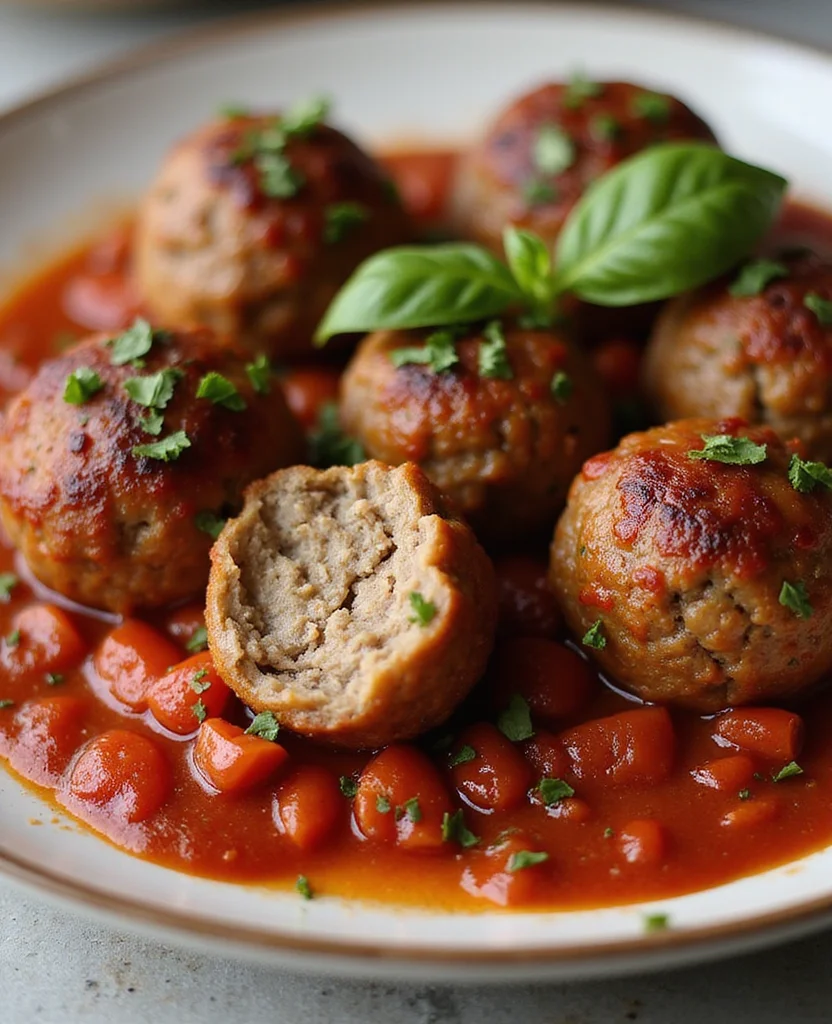 Authentic Italian Meatballs Recipe (Nonna's Traditional) - Step 6: Simmer Tomato Sauce 1