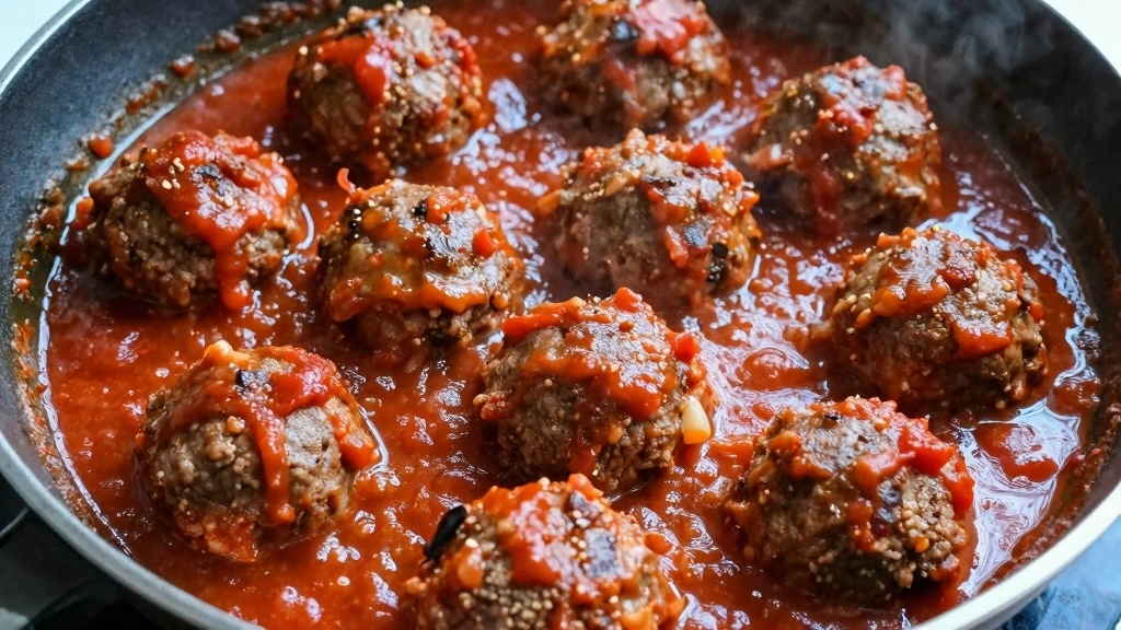 Authentic Italian Meatballs Recipe (Step-by-Step Guide) - Step 8: Simmer Meatballs in Sauce 1