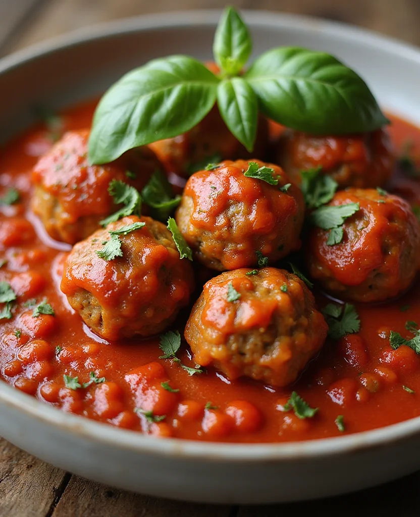 Easy Homemade Italian Meatballs Recipe (No Breadcrumbs) - Step 7: Combine Meatballs and Sauce 1