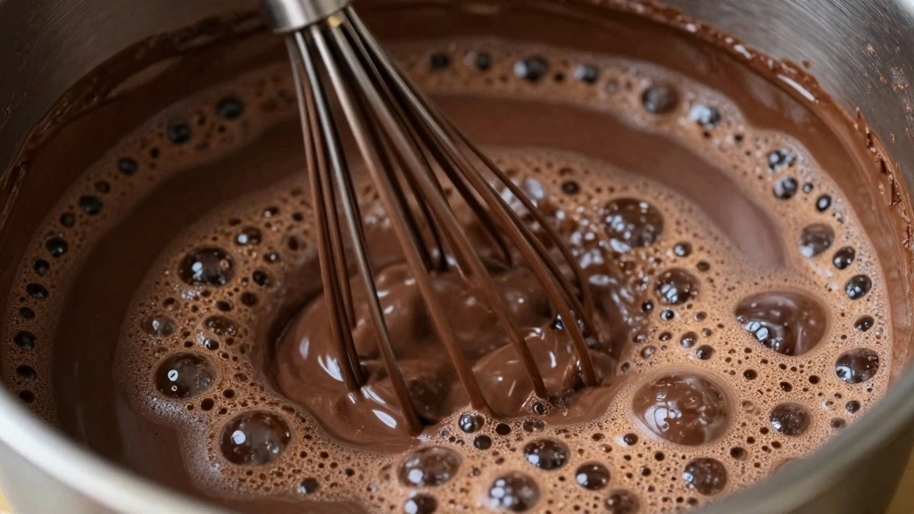 French Hot Chocolate Recipe (Thick and Velvety Drinking Chocolate) - Step 5: Whisk for Texture 1