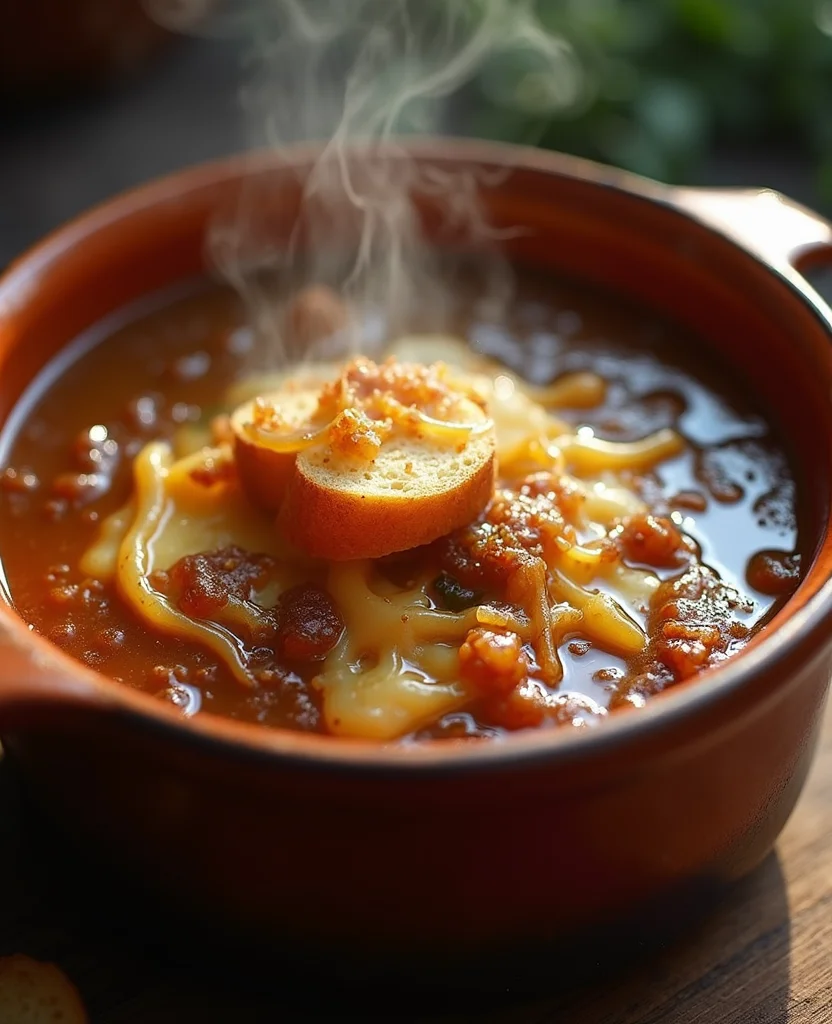French Onion Soup Recipe (Classic Restaurant-Style Version) - Step 4: Add Broth and Simmer 1