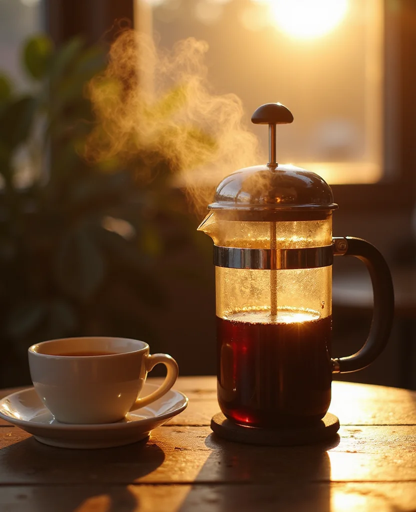 French Press Coffee How to Make (Perfect French Press Coffee Recipe) - Step 6: Place the Plunger 1