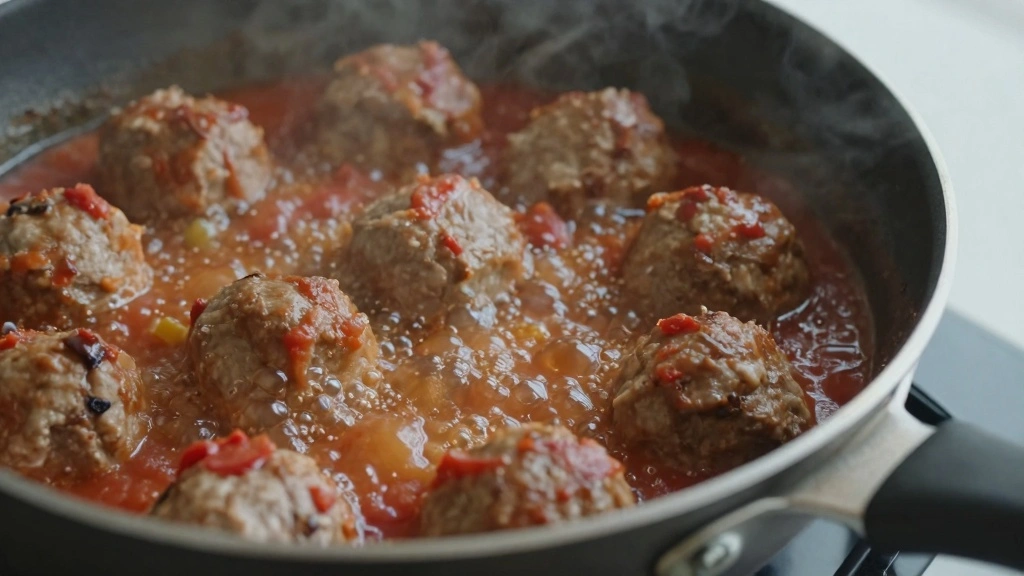 Homemade Italian Turkey Meatballs Recipe (Lean & Delicious) - Step 6: Simmer the Meatballs in Sauce 1